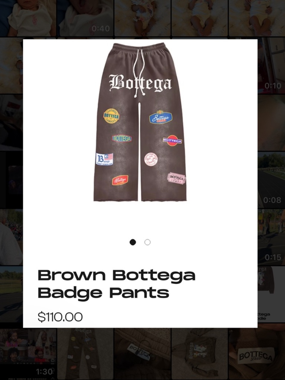 Brown Badge Kids Pants